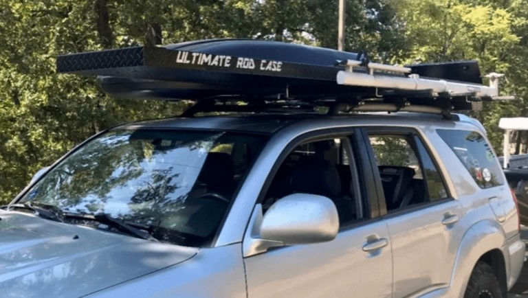 The new fly rod carrier that fits in your truck bed 
